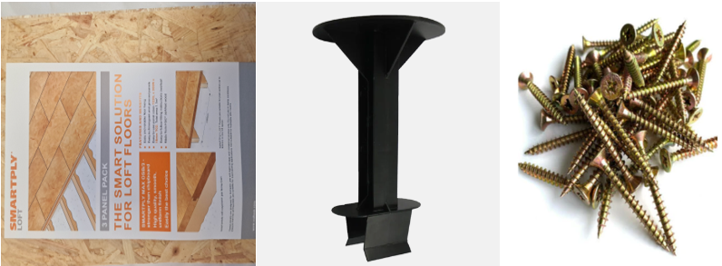 Loft pack 300mm spacing creates 2.2m² raised loft storage space