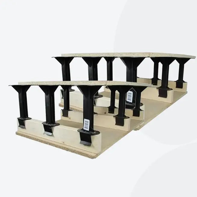 Large DIY pack of 256 loft stilts and 1000 screws for boarding 28.56m² loft space