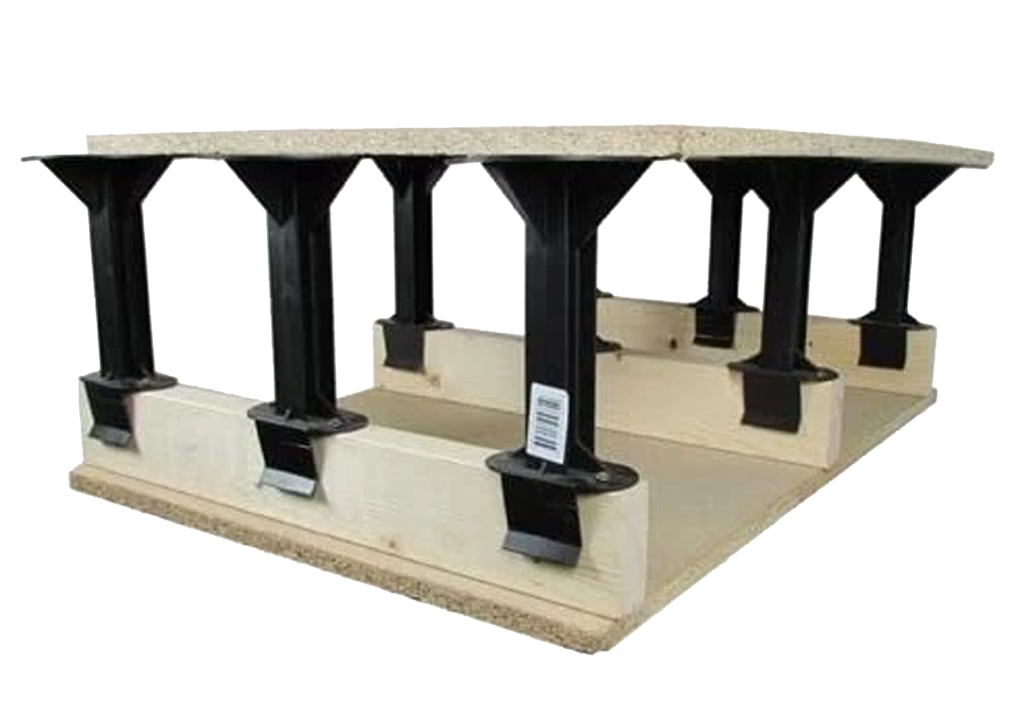 DIY pack of 128 loft stilts for boarding 14.28m² loft area safely.