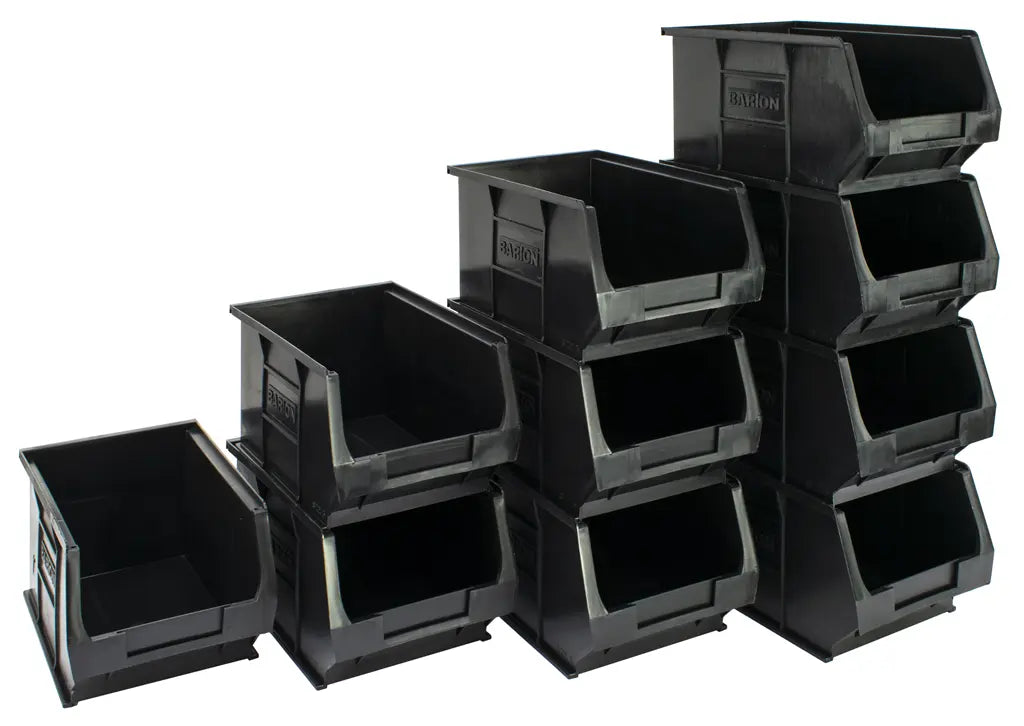 TOPSTORE CONTAINER TC3 BLACK RECYCLED PACK OF 10