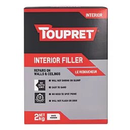 Toupret Interior Wall & Ceiling Filler 2kg — Ready Mixed Crack Repair - Plaster Link