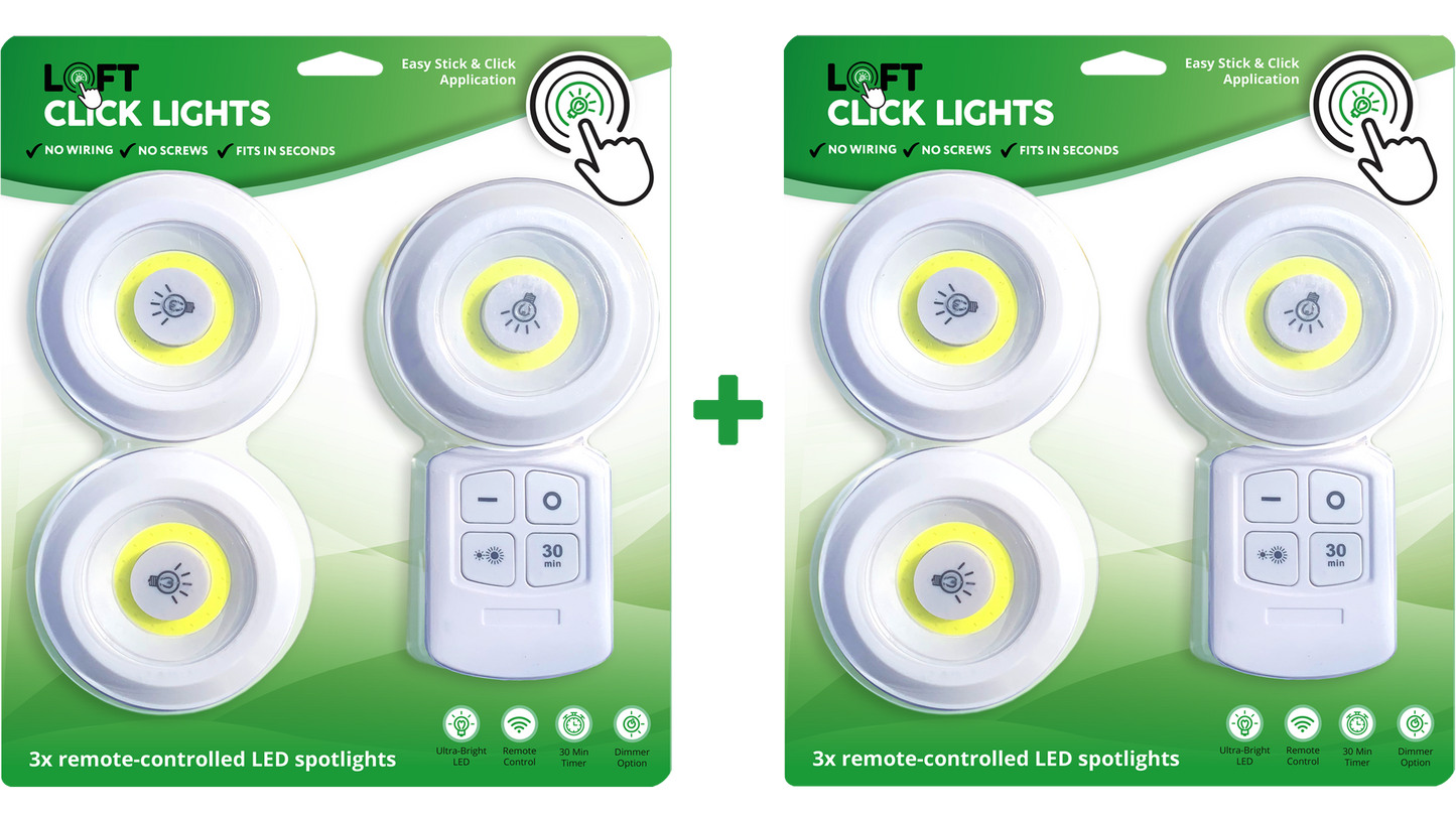 Ultra bright LED Loft Lights - No Wires! No Screws! Fits in Seconds!