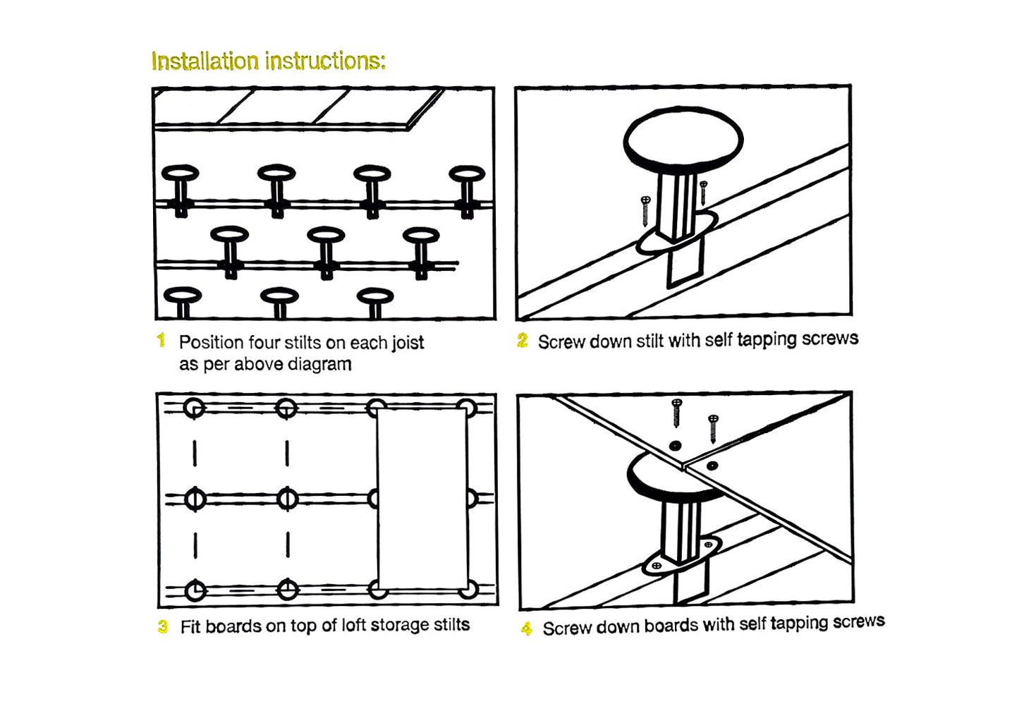 Loft Storage Stilt - Box of 32 (3.6m² Space)